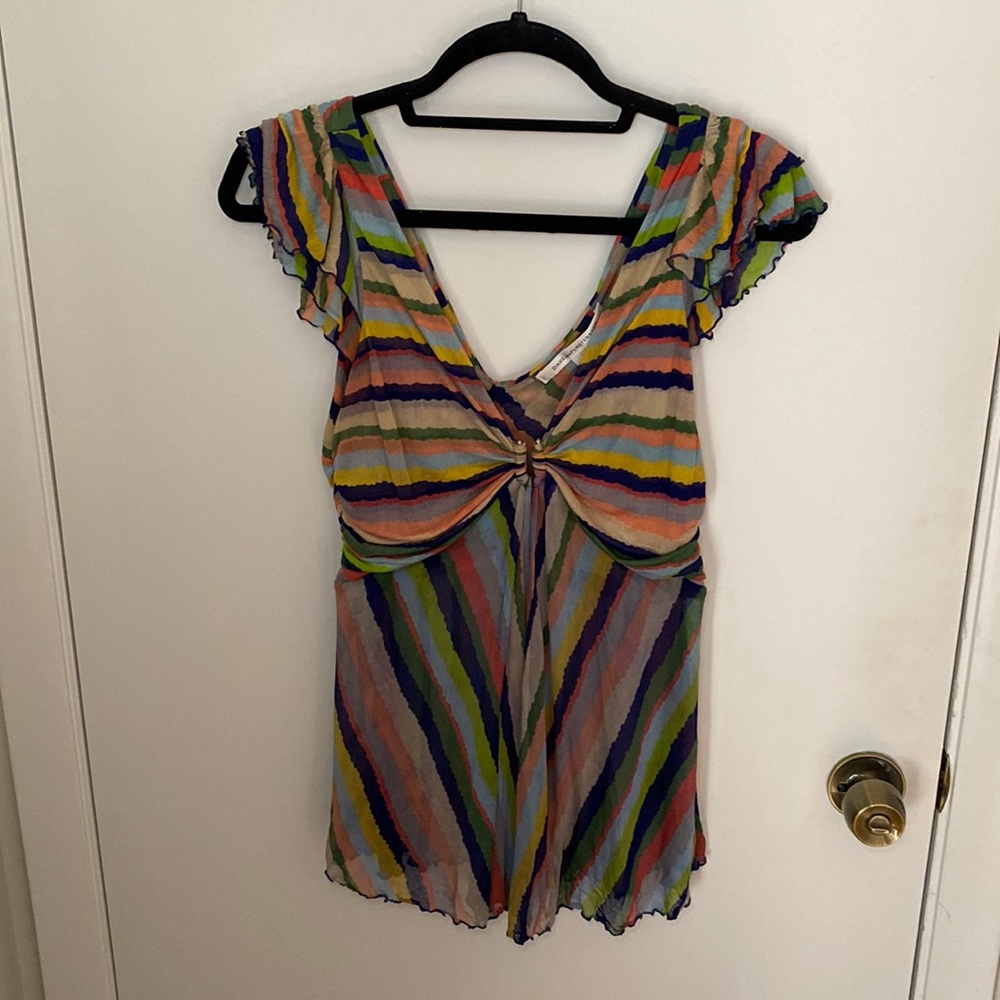 Vintage DVF Ruffled Blouse